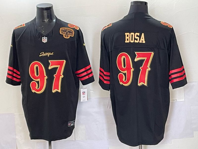 Men Nike San Francisco 49ers #97 Bosa black 5th generation Limited NFL 2025 Jersey 0063
